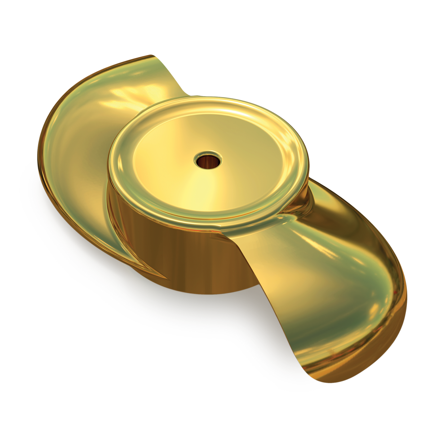 Gold metallic polymer trolling propeller - Maelstrom Eddy in color Victorian