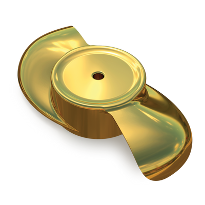 Gold metallic polymer trolling propeller - Maelstrom Eddy in color Victorian
